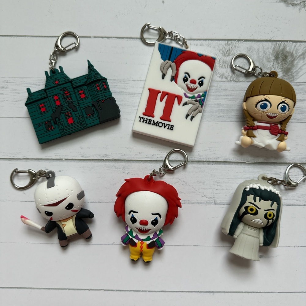 3D Figural Horror Movie Character Keychain Set